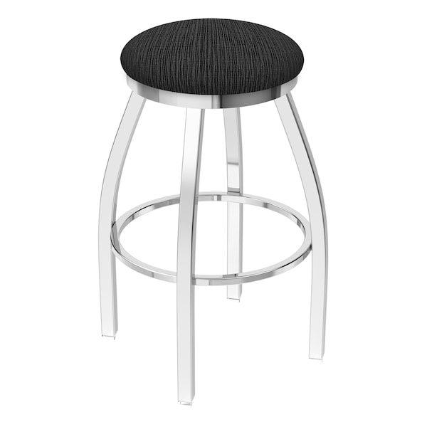 36" Swivel X-Tall Bar Stool, Chrome Finish, Graph Coal Seat